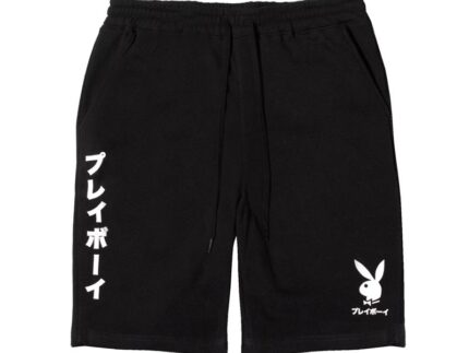 Black Men's Playboy Japanese Rabbit Head Shorts