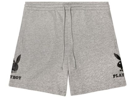 Grey Men's Playboy Double Bunny Sweat Shorts