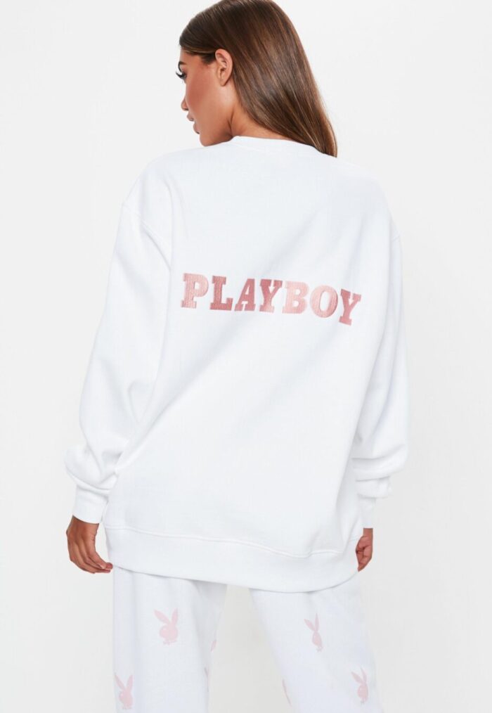 Playboy Oversize Sweatshirt White
