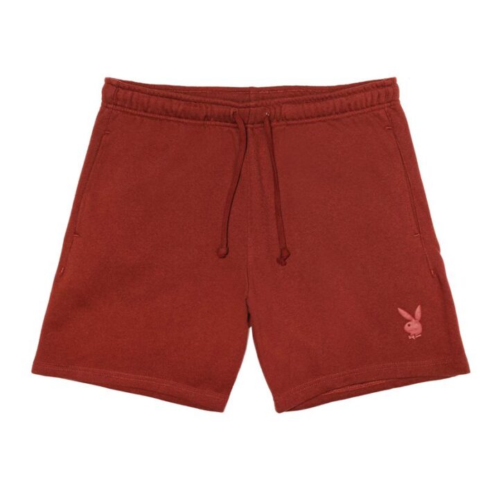 Red Men's Playboy Haus Sweats Shorts